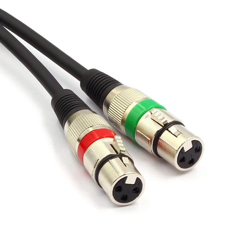 SiYear سلك محول صوت غير متوازن مع قابس TRS ذكر 6.35 مم (1/4 بوصة) إلى XLR أنثوي مزدوج بطول 10 أقدام (3 م) - Image 3